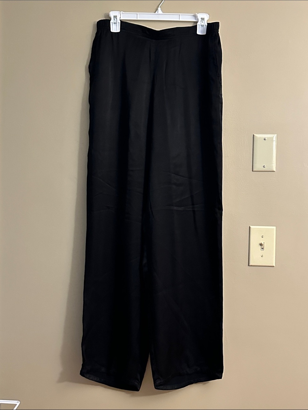 Black Relaxed Pull on Pants